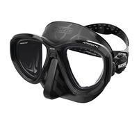 SEAC Afrodite - Máscara de Buceo de Bajo Volumen con Lentes de Cristal Templado 3 mm, Faldón de Silicona Suave, Hebilla 3D Ajustable y Compatible con Lentes Ópticas Correctivas (-1.0 a -6.0)