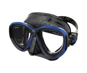 SEAC Afrodite - Máscara de Buceo de Bajo Volumen con Lentes de Cristal Templado 3 mm, Faldón de Silicona Suave, Hebilla 3D Ajustable y Compatible con Lentes Ópticas Correctivas (-1.0 a -6.0)