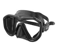 SEAC Appeal, máscara de Buceo de Lente única Made in Italy con Hebilla 3D Directamente en la Falda, Negro, Narrow