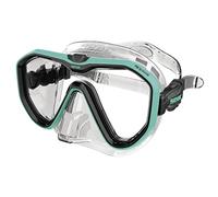 SEAC Appeal, máscara de Buceo de Lente única Made in Italy con Hebilla 3D Directamente en la Falda, Transparente/Azul Claro, Standard