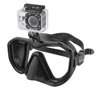SEAC Appeal Pro máscara de Buceo de Lente única Made in Italy con Accesorio Universal para cámaras de acción, Unisex Adulto, Negro
