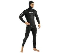 SEAC Black Shark Traje de Pesca Sub y Apnea de Neopreno 3 mm, Dos Piezas, Interior de Partido, Hombre, Negro, M