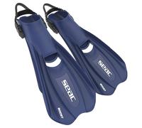 SEAC Boost - Aletas de Snorkel y Buceo con Correa elástica Tipo Bungee Ultrapractica | para Usar Incluso Sin Escarpines o Calcetines | Extra Ligeras, Suela Antideslizante