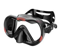 SEAC Boss - Máscara de Snorkel para Adultos de Silicona con Monolente de Vidrio Templado Antiimpacto, Ajuste Rápido, Correa Regulable