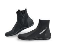 SEAC Botas de Buceo subacuáticas reforzadas con Neopreno de 5 mm Regulares con Cremallera Lateral