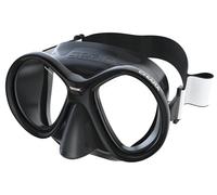 SEAC Chiara Máscara de Lente Doble de Vidrio Templado para Buceo y Snorkeling con Hebilla 3D, con Correa Textil o de Silicona, Unisex Adulto
