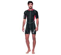 Seac Ciao Man Traje Corto para Hombres, Neopreno de 2.5 mm para Snorkel, Buceo y Otras Actividades acuáticas, L, Negro/Rojo
