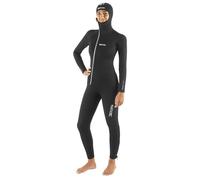 Seac Club Lady 7.0, Traje de Neopreno de 7 mm con Capucha integrada, Protectores Powertex en Hombros, Rodilleras y Zona Lumbar, Negro, XL