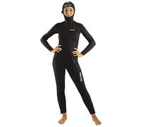 SEAC Club Lady Traje de Neopreno de 5 mm con Capucha integrada, Protectores Powertex en Hombros, Rodilleras y Zona Lumbar, Women's, Negro, S