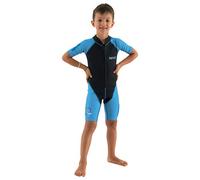 SEAC Dolphin Traje Corto para niños en Neopreno de 1.5 mm y Lycra para Nadar, Jugar en el Agua y Practicar Snorkel, Juventud Unisex niños, Azul/Negro, 7 años