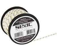 SEAC Dyneema Core 50 Metros de Cabo Alta Resistencia, Unisex-Adult, Blanco/Negro, Ø 1.8 mm