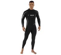 SEAC Feel-S Man 3mm - Traje de Neopreno para Hombre de 3 mm UltraStretch con Cremallera Trasera YKK, Costuras Flatlock y Rodilleras reforzadas - Traje para Buceo, Snorkel y apnea