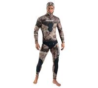 SEAC Gannet Chaqueta con Capucha y pantalón de Cintura Alta en Neopreno Stretch de 5 mm, Unisex-Adult, Camo marrón, L