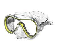 Seac Giglio MD, Máscara a lente única para Buceo y Snorkeling, Unisex niños, transparente/amarillo, Small
