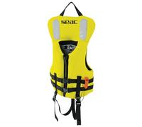 SEAC Hydro Snorkeling Vest Junior - Chaleco Flotador Infantil 100N - Ayuda a la Flotación para Snorkel y Deportes Acuáticos - Chaleco de Neopreno Amarillo con Silbato - Certificado EN ISO 12402-4
