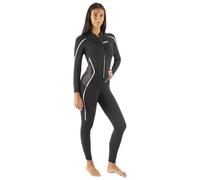 SEAC Invidia Lady, Neopreno de 3 mm, Ultrastretch, Traje de una Pieza con Cremallera Frontal para Buceo, Snorkel y apnea, Negro, XXL