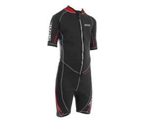 SEAC Kid Trendy, Traje Corto de Una Pieza de Neopreno de 2,5 mm con Cremallera Frontal, para Snorkel, Surf y Deportes Acuáticos en Aguas Templadas para Adultos y Niños, Unisex-Youth