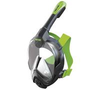 Seac Libera, máscara de Snorkel Integral de Nueva generación, Silicona hipoalergénica, liberación rápida, 4 tamaños, Negro/Verde, S/M