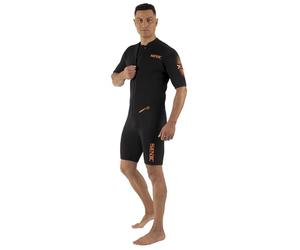 SEAC Liberty Short Man 3,5 mm - Shorty de neopreno de 3.5mm para Hombre|Traje para Snorkel y Deportes Acuáticos-Resistente con Refuerzos Supratex, Cremallera Frontal y Tallas identificadas por Colores