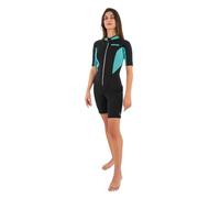 Seac Look Lady Traje Corto para Mujer, esnórquel, Buceo y Actividades acuáticas, Neopreno de 2,5 mm, Women's, Negro(negro/Azul Claro), L