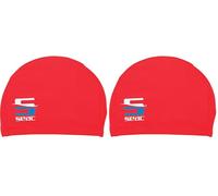 SEAC Lycra JR Gorro de Piscina para niños en Lycra, Unisex niños, Rojo, Small (Paquete de 2)