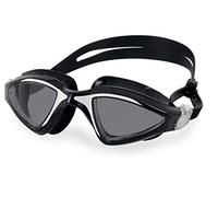 SEAC Lynx - Gafas de natación, ideales para la piscina y el mar, unisex, para adultos, negro/blanco LF, estándar