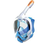 Seac Magica, máscara de Snorkel Integral, Anti-Vaho, Válvula de Purga y Snorkel Estanco, Azul/Naranja, L/XL