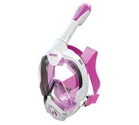 Seac Magica, máscara de Snorkel Integral, Anti-Vaho, Válvula de Purga y Snorkel Estanco, Blanco/Rosa, S/M