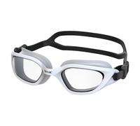 SEAC Mood, Gafas de natación con Lentes de policarbonato antirrayaduras y antivaho, Juntas de Silicona, Unisex Adulto, blanco/negro con lentes transparentes