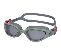 SEAC Mood, Gafas de natación con Lentes de policarbonato antirrayaduras y antivaho, Juntas de Silicona, Unisex Adulto, Verde militar/gris