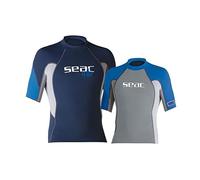 SEAC RAA Short EVO Camiseta para Snorkeling y Natación con Protección UV, Unisex niños, Azul Claro, 9/10 años
