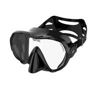 SEAC Rondò Máscara Frameless Monocristal de Silicona para Buceo y Snorkel o Set Combo Máscara + Tubo SEAC Reverse Dry, Sistema Dry Top y Válvula de Purga