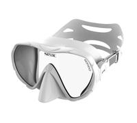 SEAC Rondò Máscara Frameless Monocristal de Silicona para Buceo y Snorkel o Set Combo Máscara + Tubo SEAC Reverse Dry, Sistema Dry Top y Válvula de Purga