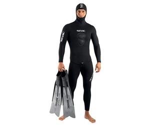 Seac Royal 5.0mm, Traje de Neopreno biforado de 5 mm para Buceo o apnea, Pantalon y Chaqueta con Capucha