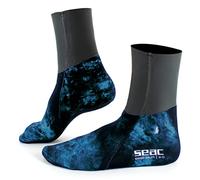 SEAC Seal Skin Calcetines térmicos para apnea y Pesca subacuática de Neopreno Camuflaje de 3 mm Unisex Adulto, Camo Azul, M