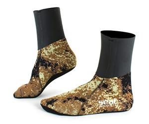 SEAC Seal Skin Calcetines Térmicos para Apnea y Pesca Subacuática de Neopreno Camuflaje de 3 mm Unisex - Adulto