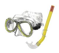 Seac Set Capri mascará y Tubo de esnórquel para Adultos, Chicos y niños, Unisex-Youth, Amarillo, Regular