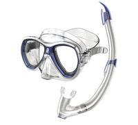 Seac Set Elba Valve, Set de Snorkel con máscara subacuática y Tubo con válvula para la Purga de Agua para Adultos