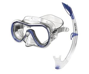 SEAC Set Giglio MD Valve, Conjunto de Snorkeling con máscara subacuática y Tubo con válvula para la Purga de Agua para niños