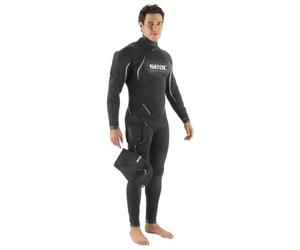 SEAC Space Dry Man, Traje de Buceo Semiseco Monopieza de 7 mm para Hombre, M