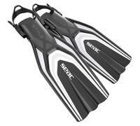 SEAC Style Aletas de Buceo para Uso Profesional y recreativo, Unisex, Blanco, M-L