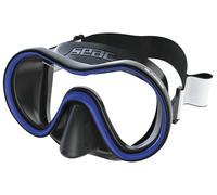SEAC Sunrise máscara de Buceo y Snorkel de una Sola Cara de Vidrio Templado con Hebilla 3D, con Casco de Tela o Silicona, Unisex Adulto