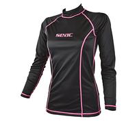 Seac T-Sun Long Lady, Camiseta de protección Rash Guard para esnorkel y natación anti UV, negro, S