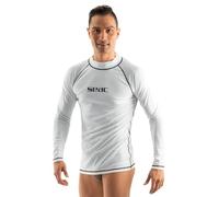 SEAC T-Sun Long Man Camiseta de protección Rash Guard para esnorkel y natación, Anti UV, Blanco, L