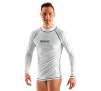 SEAC T-Sun Long Man, Camiseta de protección Rash Guard para esnorkel y natación Anti UV, Blanco, XXXL
