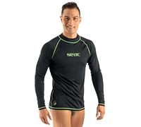 SEAC T-Sun Long Man Camiseta de protección Rash Guard para esnorkel y natación, Anti UV, Negro, XL