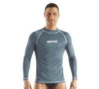 SEAC T-Sun Long Man Camiseta de protección Rash Guard para esnórquel y natación Anti UV Hombre, Gris, S