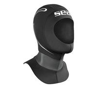 SEAC Tekno, Capucha técnica en Neopreno 5mm para Traje de Neopreno de Buceo, con válvula de Aire Anti Burbuja, Hombre y Mujer, Negro, M