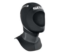 SEAC Tekno, Capucha técnica en Neopreno 5mm para Traje de Neopreno de Buceo, con válvula de Aire Anti Burbuja, Hombre y Mujer, Negro, XXL/XXL