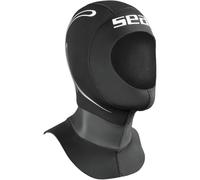 SEAC Tekno, Capucha técnica en Neopreno 5mm para Traje de Neopreno de Buceo, con válvula de Aire Anti Burbuja, Hombre y Mujer, Negro, L